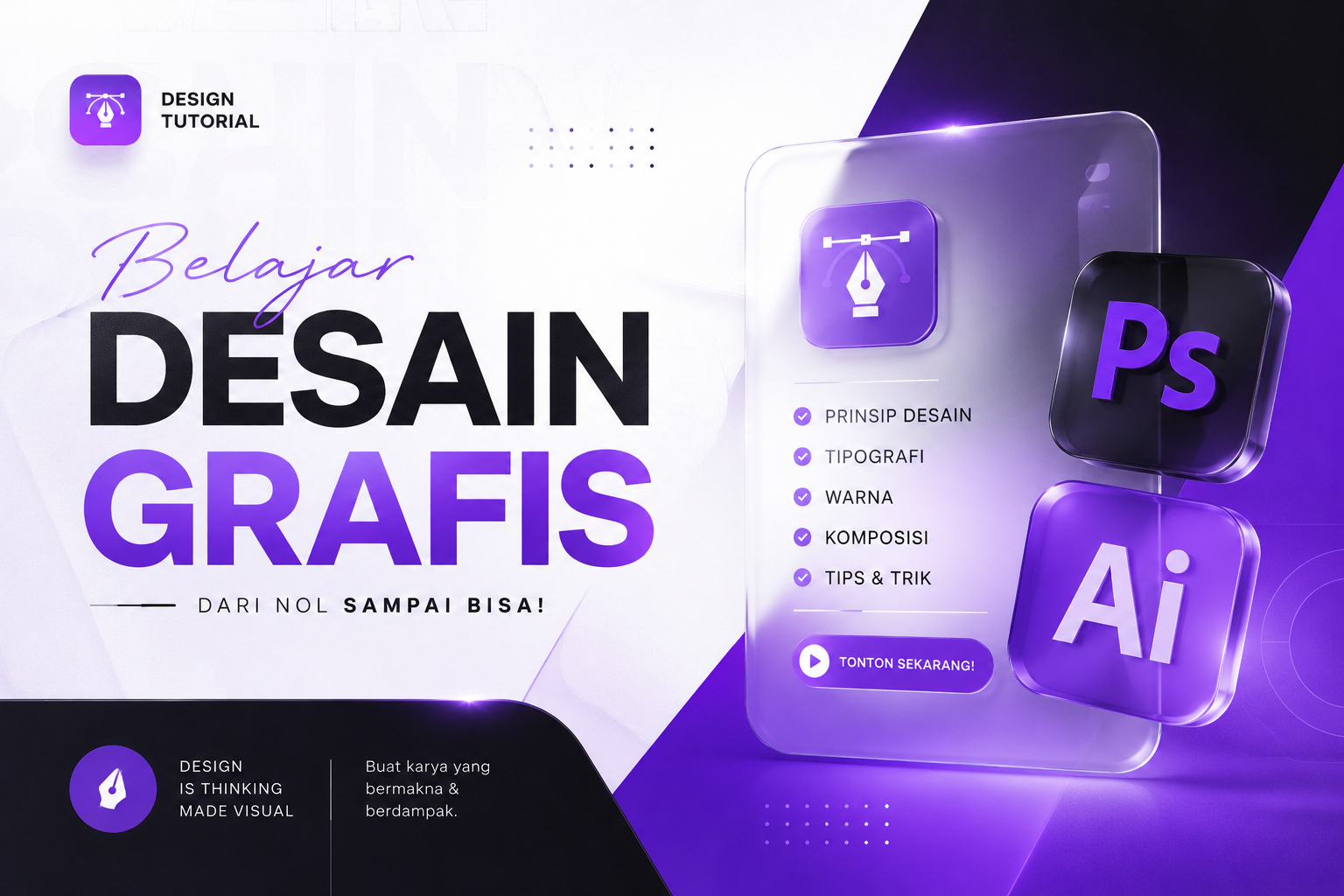 Thumbnail YouTube — Belajar Desain Grafis